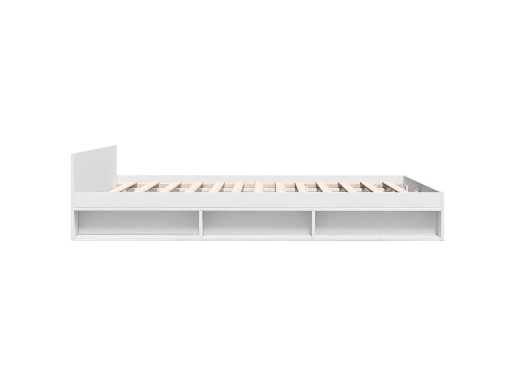 Giroletto con Cassetti Bianco 160x200 cm in Legno Multistrato