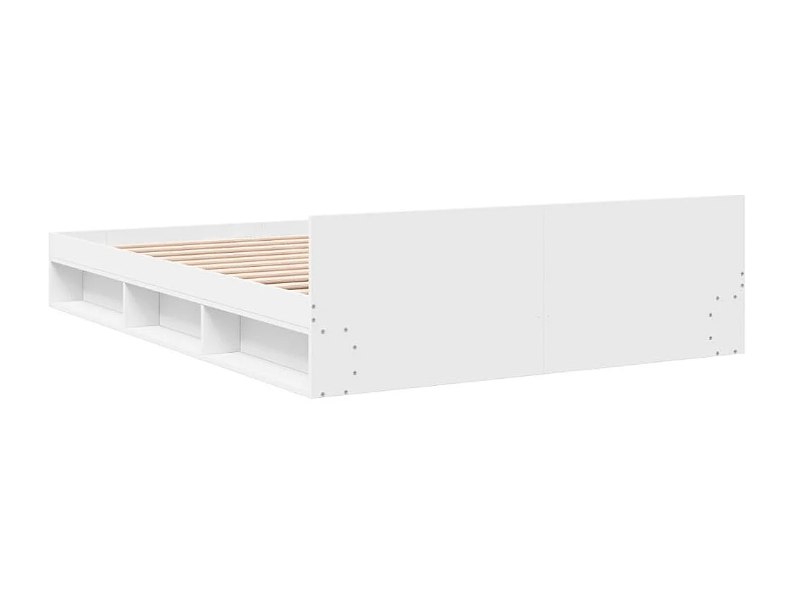 Giroletto con Cassetti Bianco 160x200 cm in Legno Multistrato