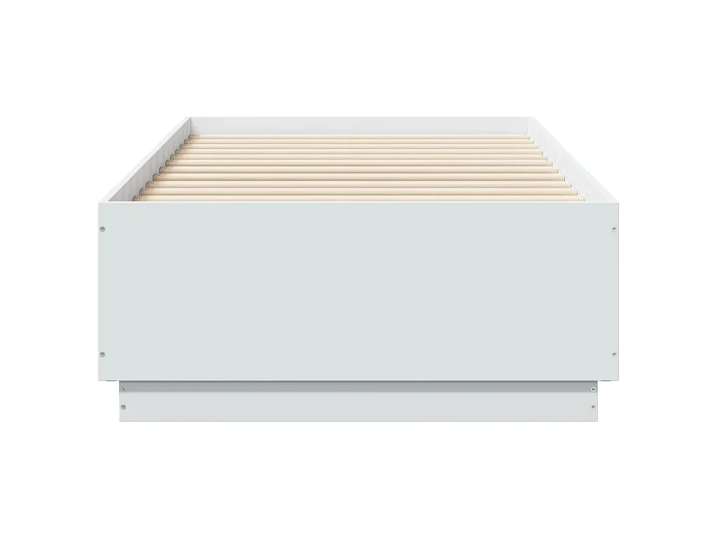 Bedframe bewerkt hout wit 90x190 cm