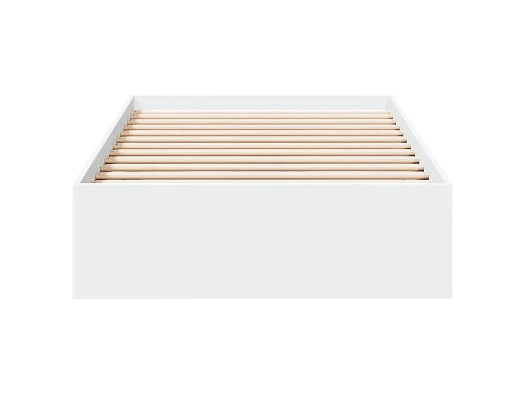 Cadre de lit avec tiroirs sans matelas blanc 100x200 cm