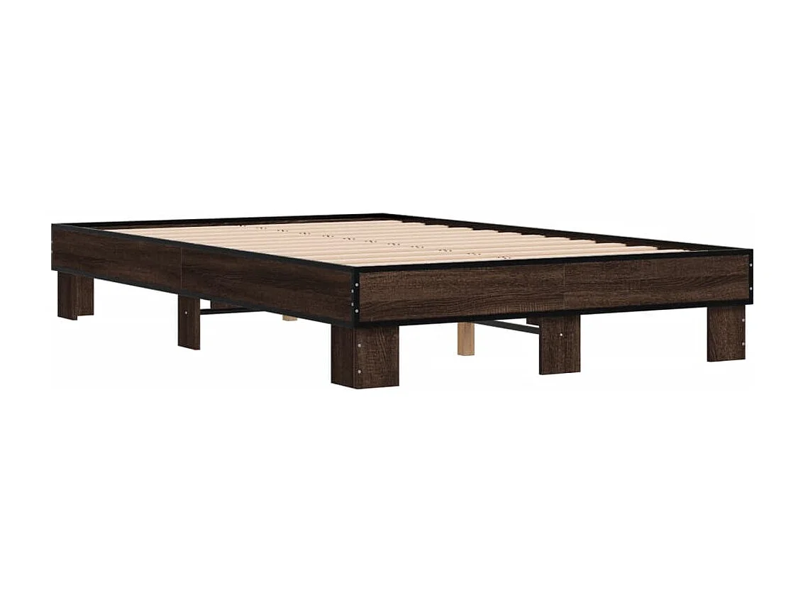 Cadre de lit sans matelas chêne marron 140x190 cm