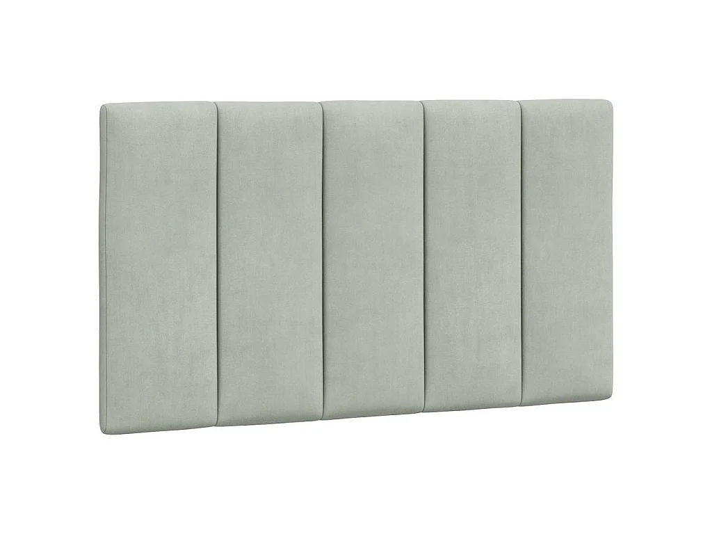 Cadre de lit sans matelas Hanko gris clair 90x200 cm velours