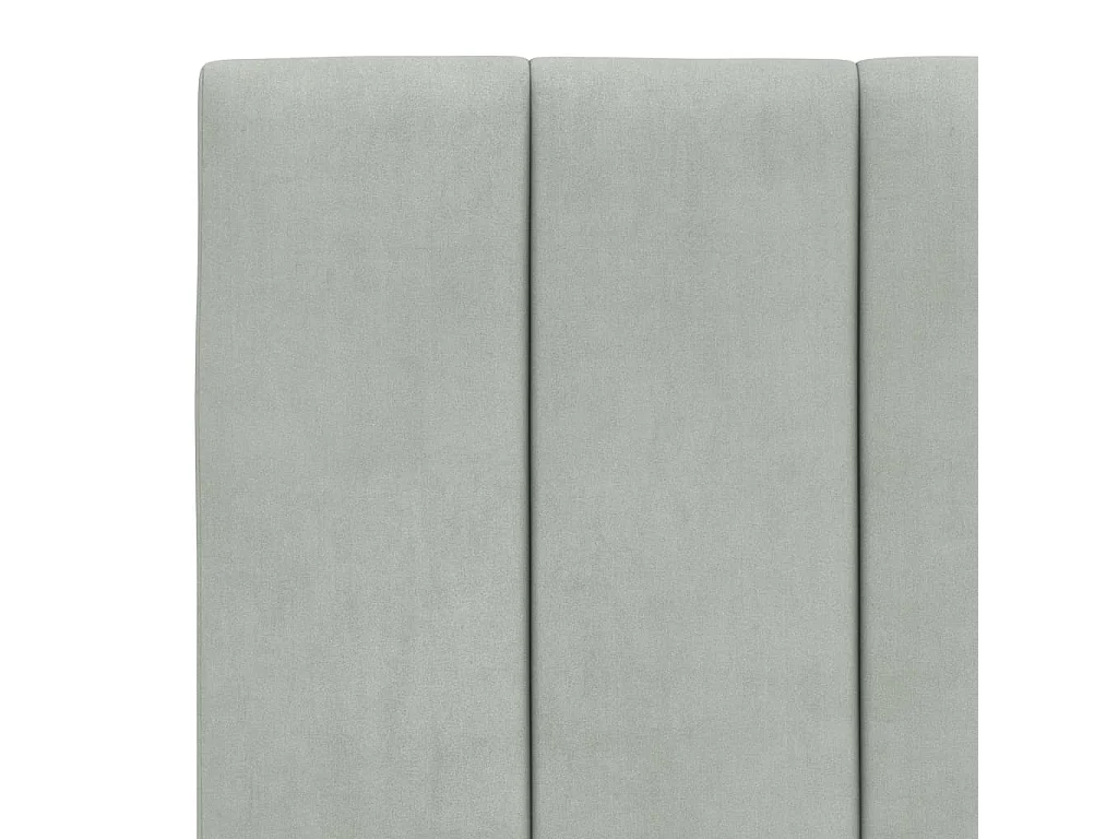 Cadre de lit sans matelas Hanko gris clair 90x200 cm velours