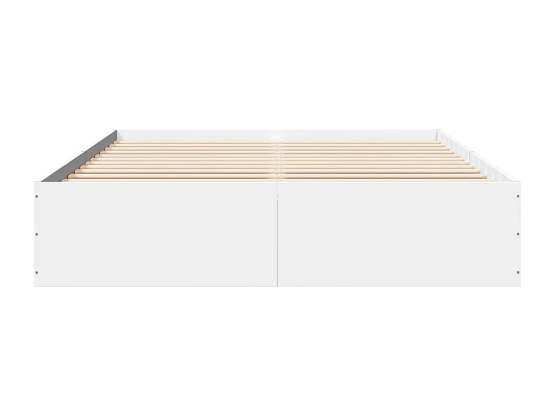 Cadre de lit sans matelas blanc 150x200 cm