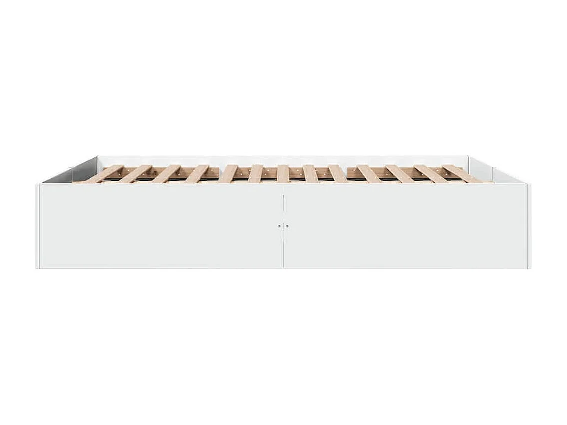 Cadre de lit sans matelas blanc 150x200 cm
