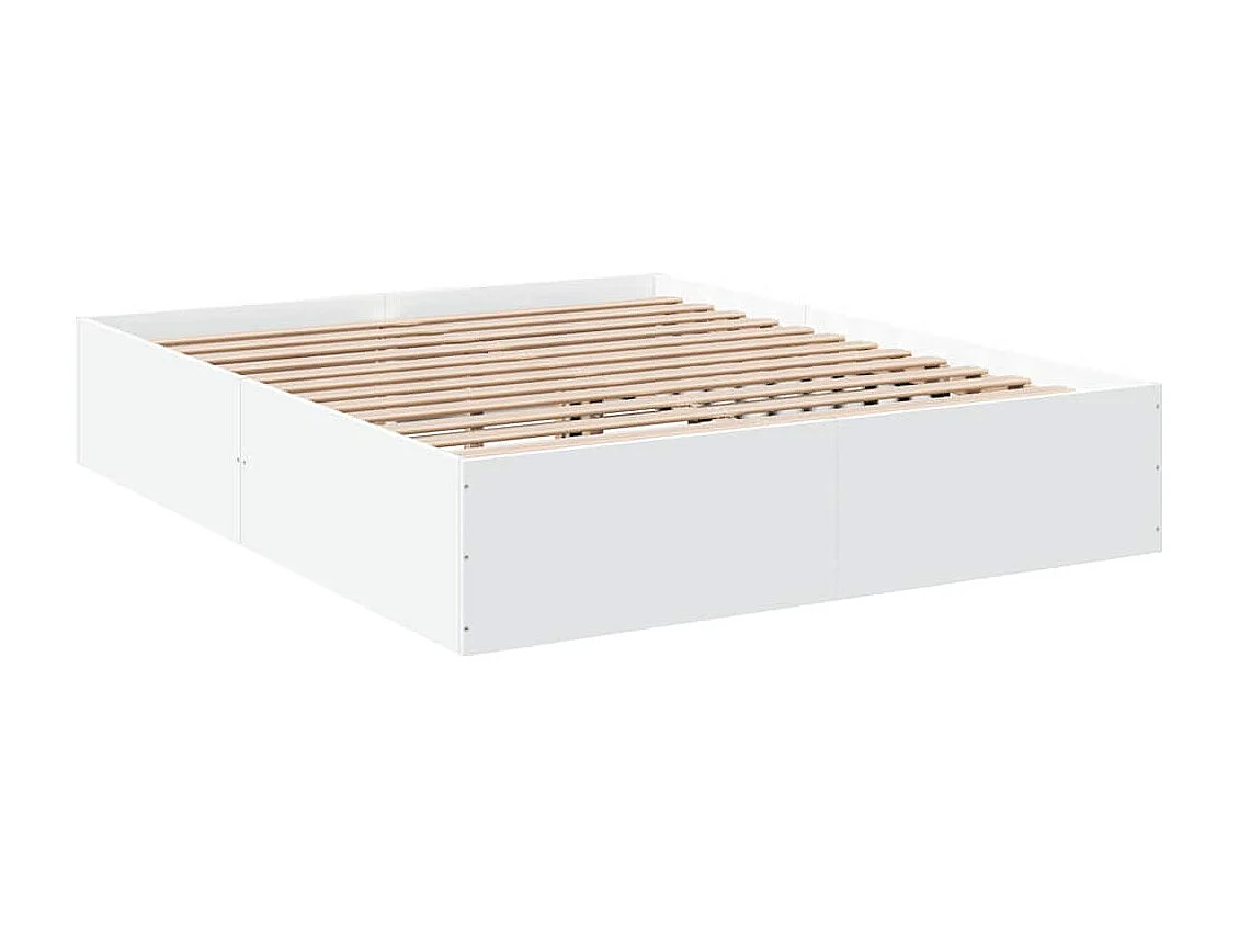 Cadre de lit sans matelas blanc 150x200 cm