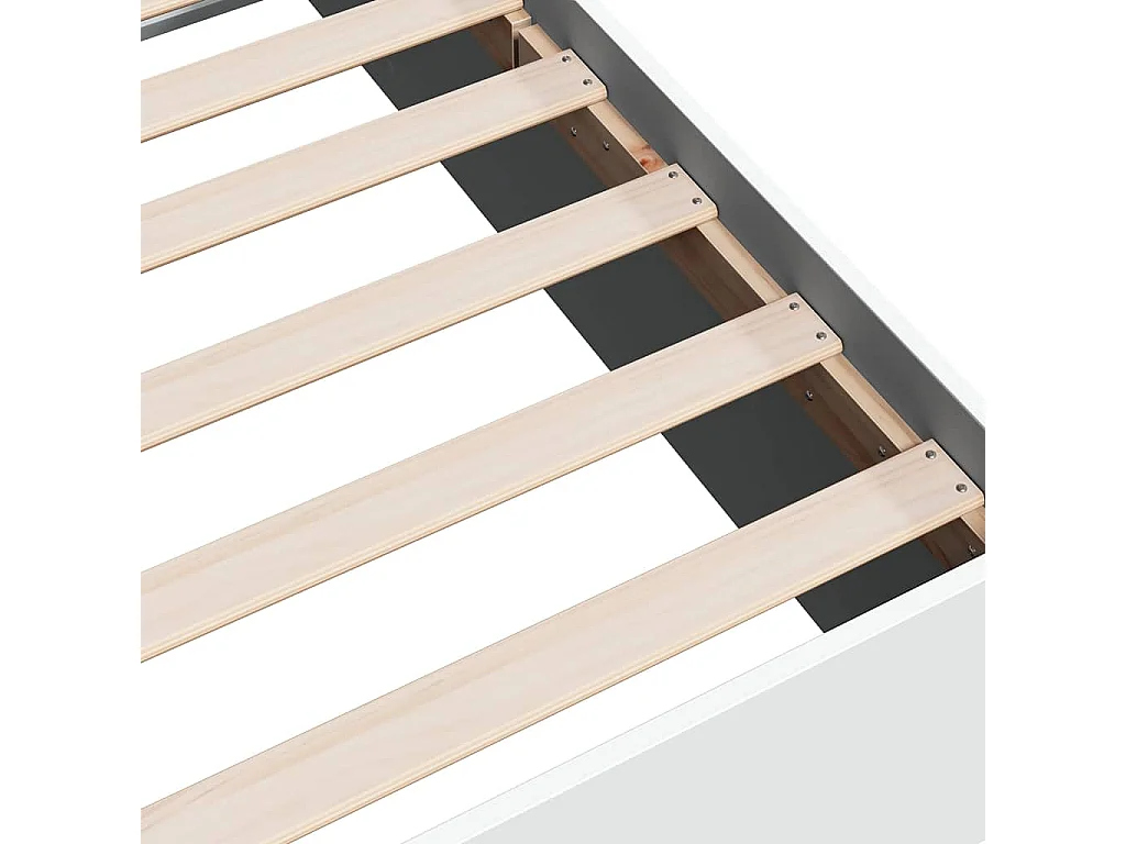 Cadre de lit sans matelas blanc 150x200 cm