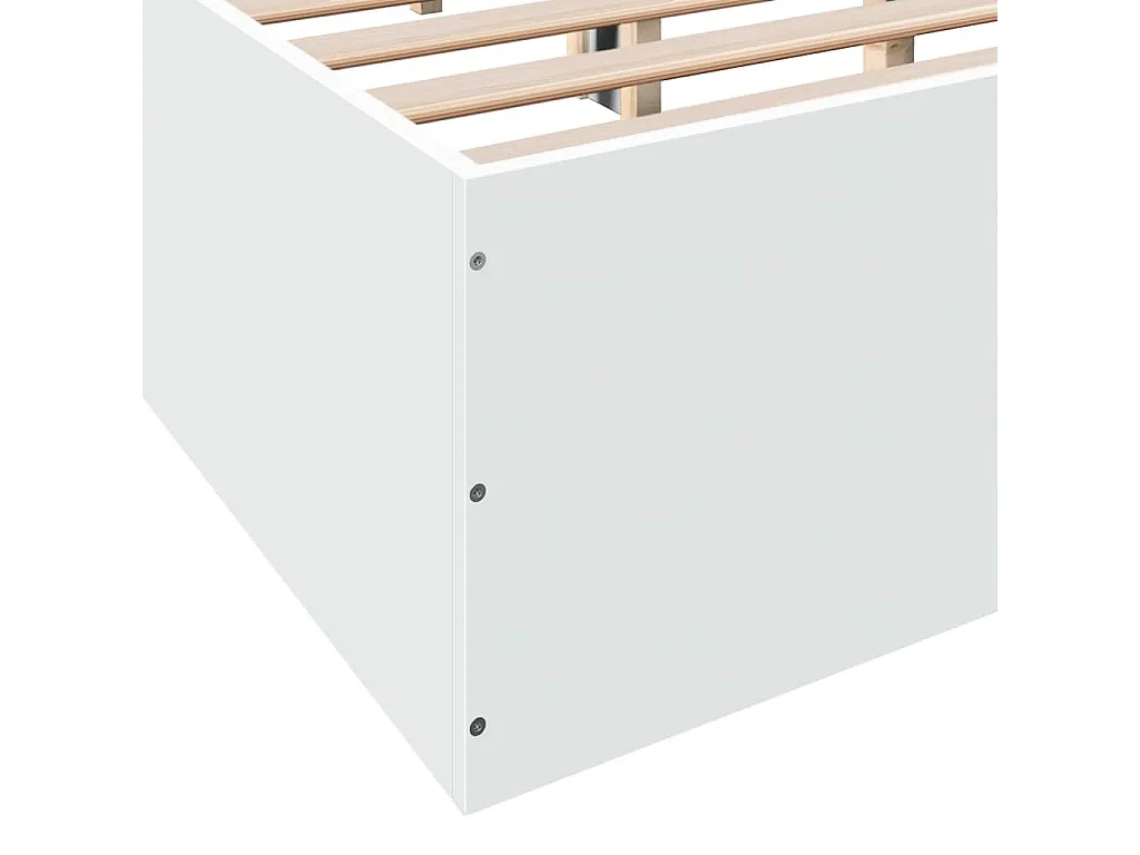 Cadre de lit sans matelas blanc 150x200 cm