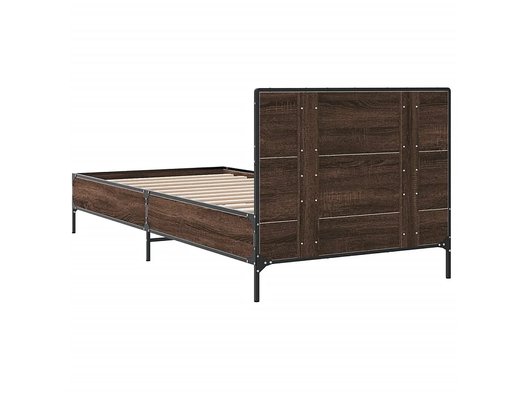 Cadre de lit sans matelas chêne marron 75x190 cm