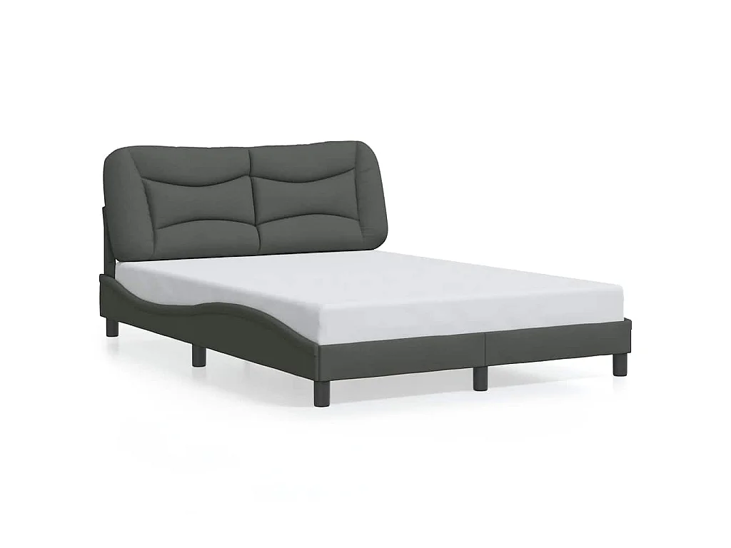 Bedframe zonder matras "Hvar" stof donkergrijs 140x200 cm