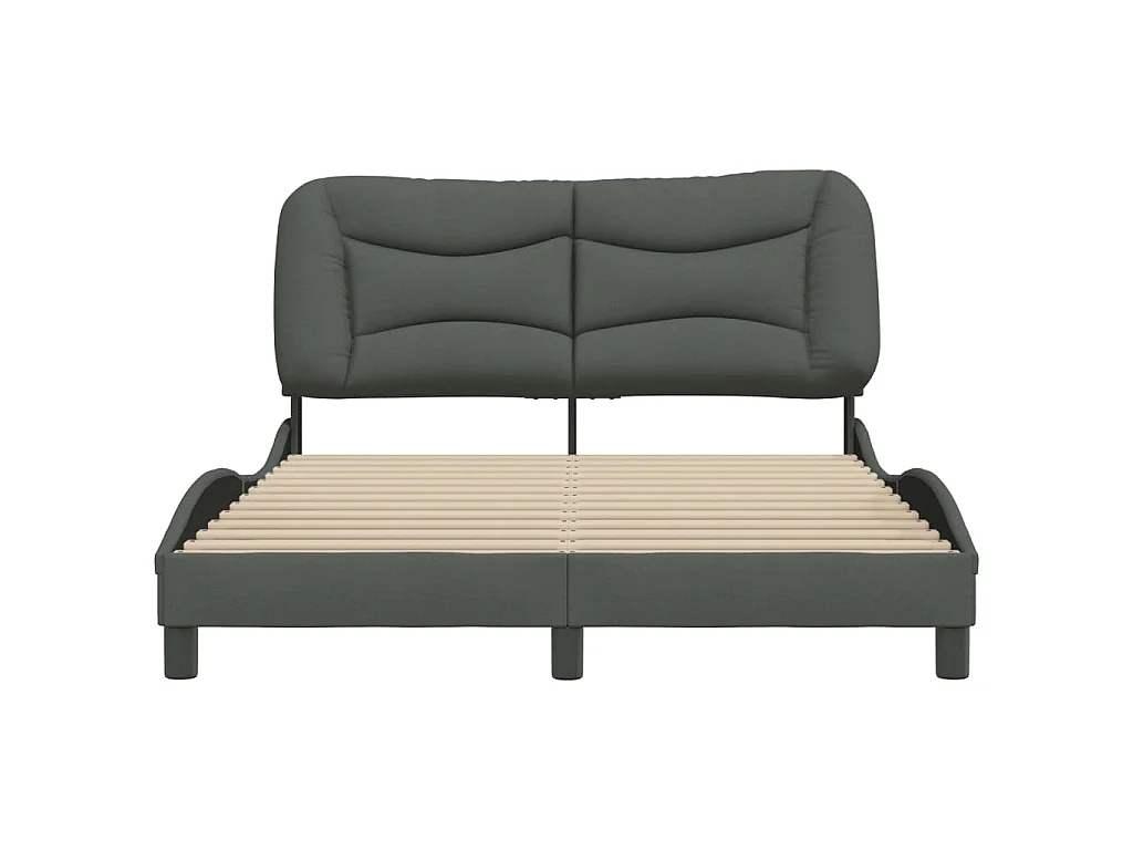 Bedframe zonder matras "Hvar" stof donkergrijs 140x200 cm