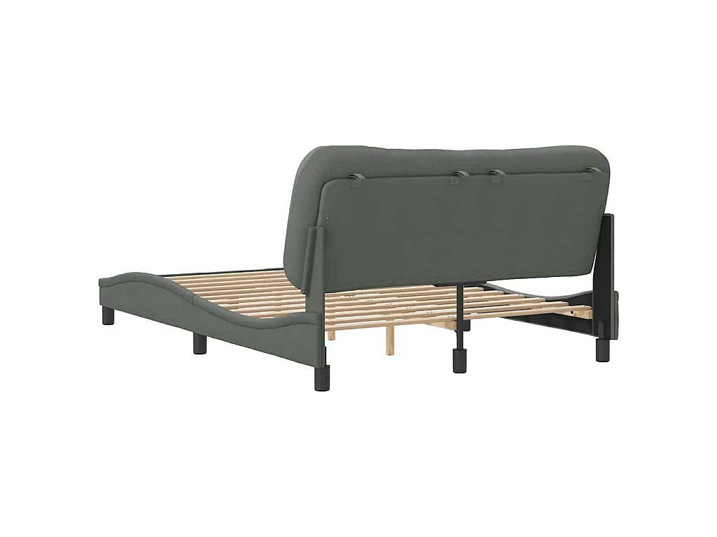 Bedframe zonder matras "Hvar" stof donkergrijs 140x200 cm