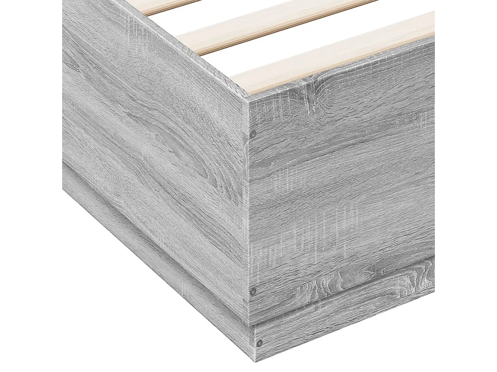 Cadre de lit sans matelas sonoma gris 180x200 cm