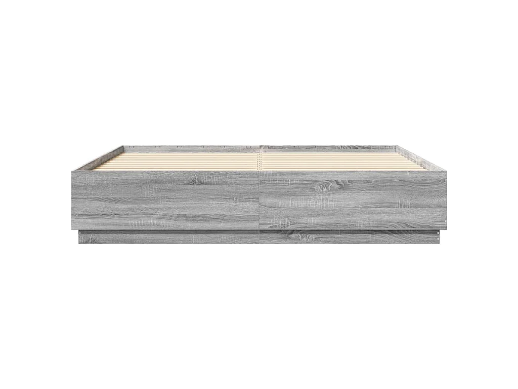 Cadre de lit sans matelas sonoma gris 180x200 cm