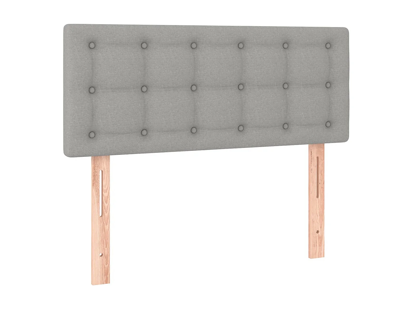 Cama box spring con colchón y LED tela gris claro 120x190 cm