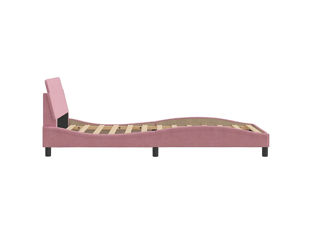 Giroletto con Testiera Dover Rosa 100x200 cm Velluto