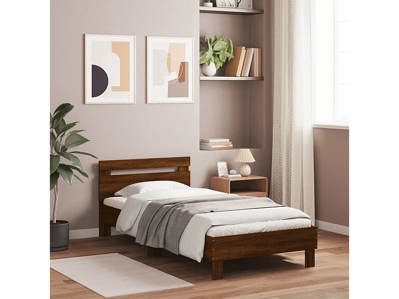 Cadre de lit sans matelas avec tête de lit 100x200 cm