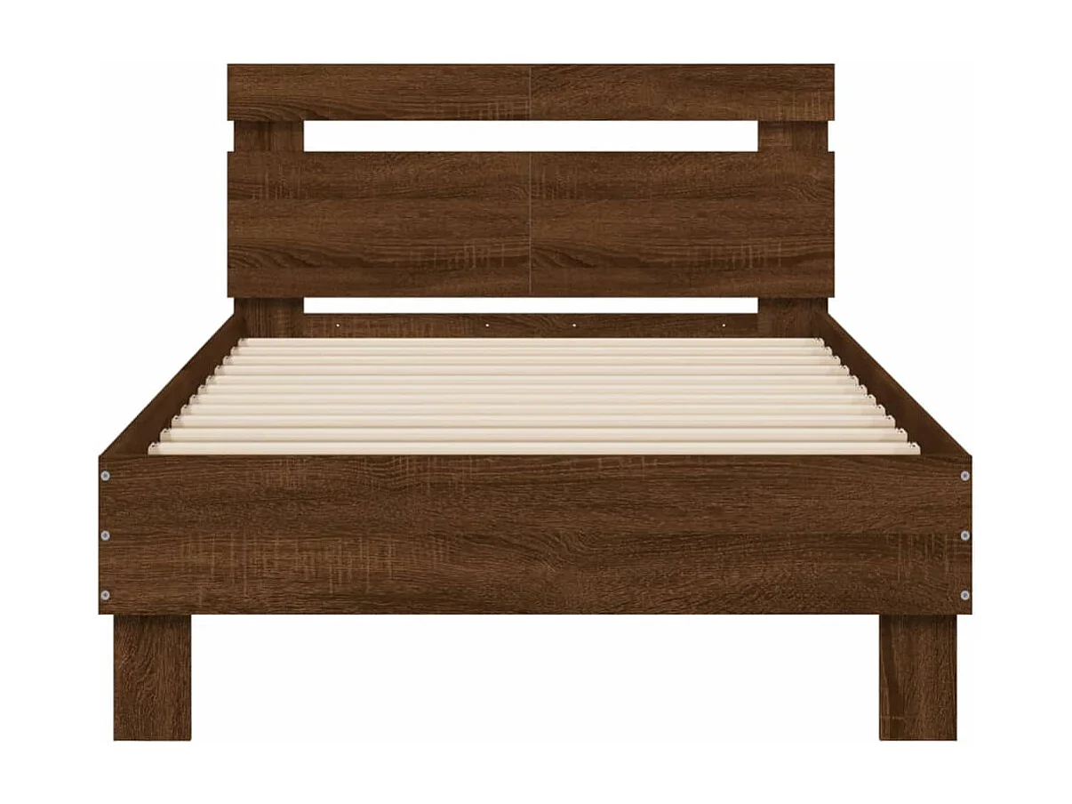 Cadre de lit sans matelas avec tête de lit 100x200 cm