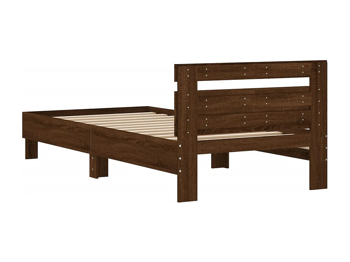 Cadre de lit sans matelas avec tête de lit 100x200 cm