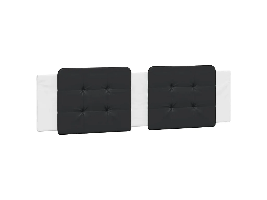 Bedframe met LED zonder matras "Zadar" wit en zwart 180x200 cm