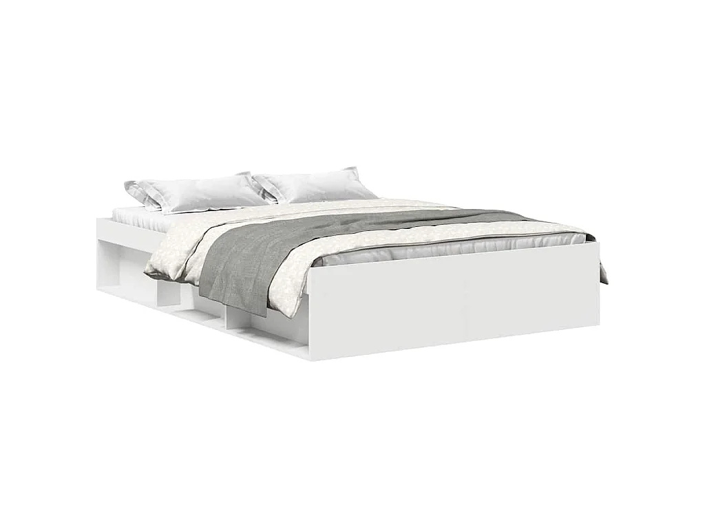 Cadre de lit sans matelas blanc 120x190 cm