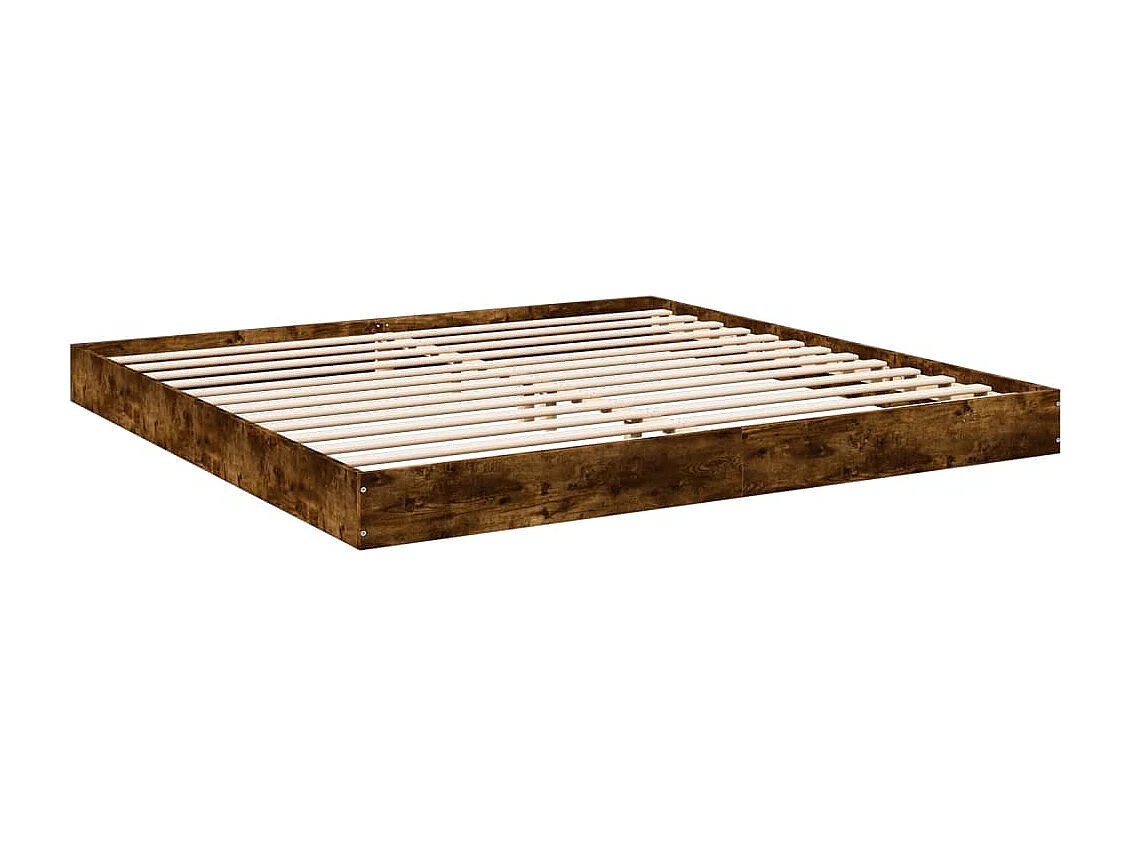 Bedframe zonder matras hout gerookt eikenkleurig 180x200 cm