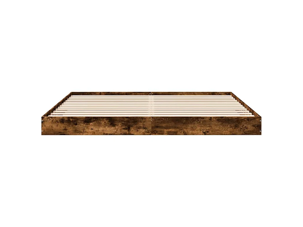 Cadre de lit sans matelas chêne fumé 180x200 cm