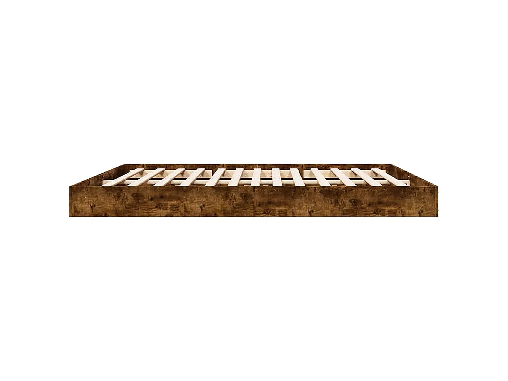 Cadre de lit sans matelas chêne fumé 180x200 cm
