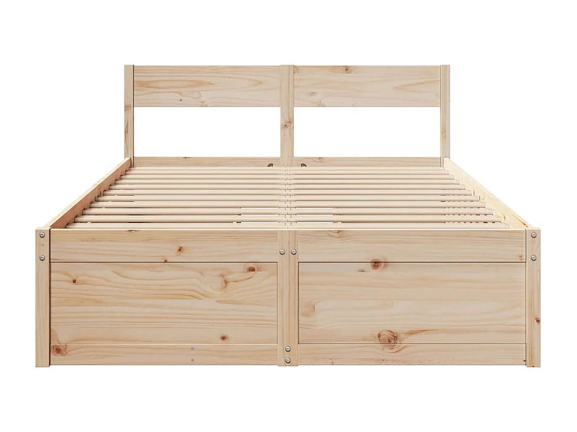 Bedframe zonder matras massief grenenhout 140x190 cm