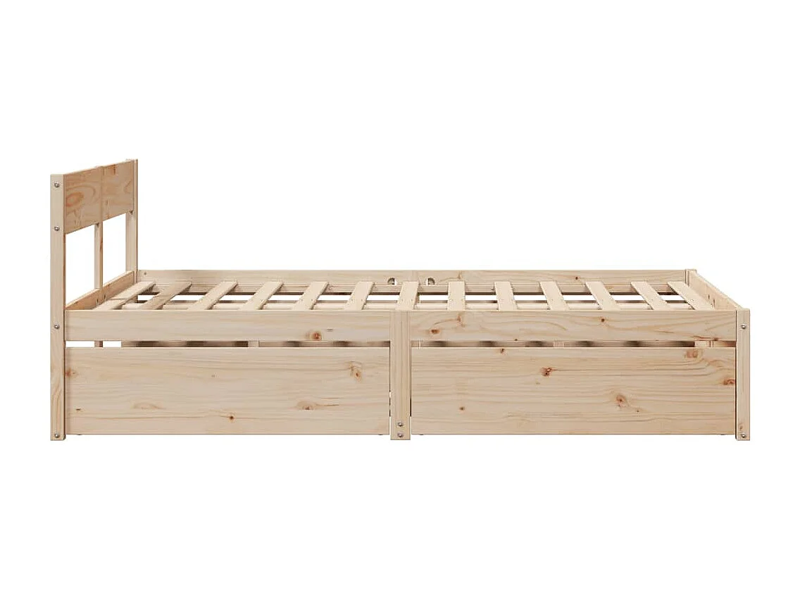 Bedframe zonder matras massief grenenhout 140x190 cm