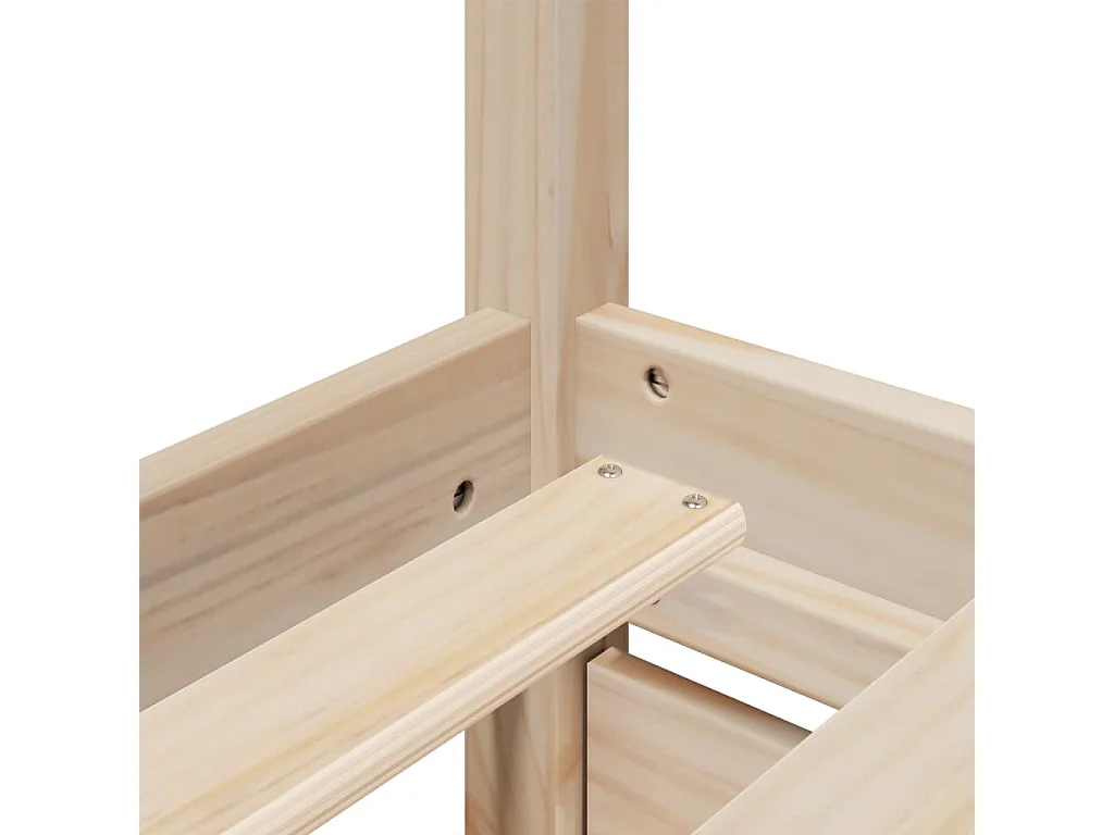 Bedframe zonder matras massief grenenhout 140x190 cm