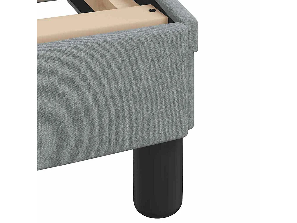 Lit avec matelas Dover gris clair 120x200 cm tissu