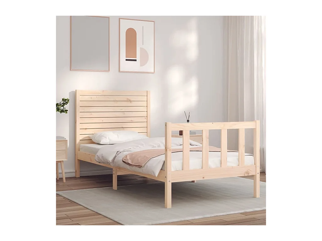 Giroletto con Testiera Small Single in Legno Massello
