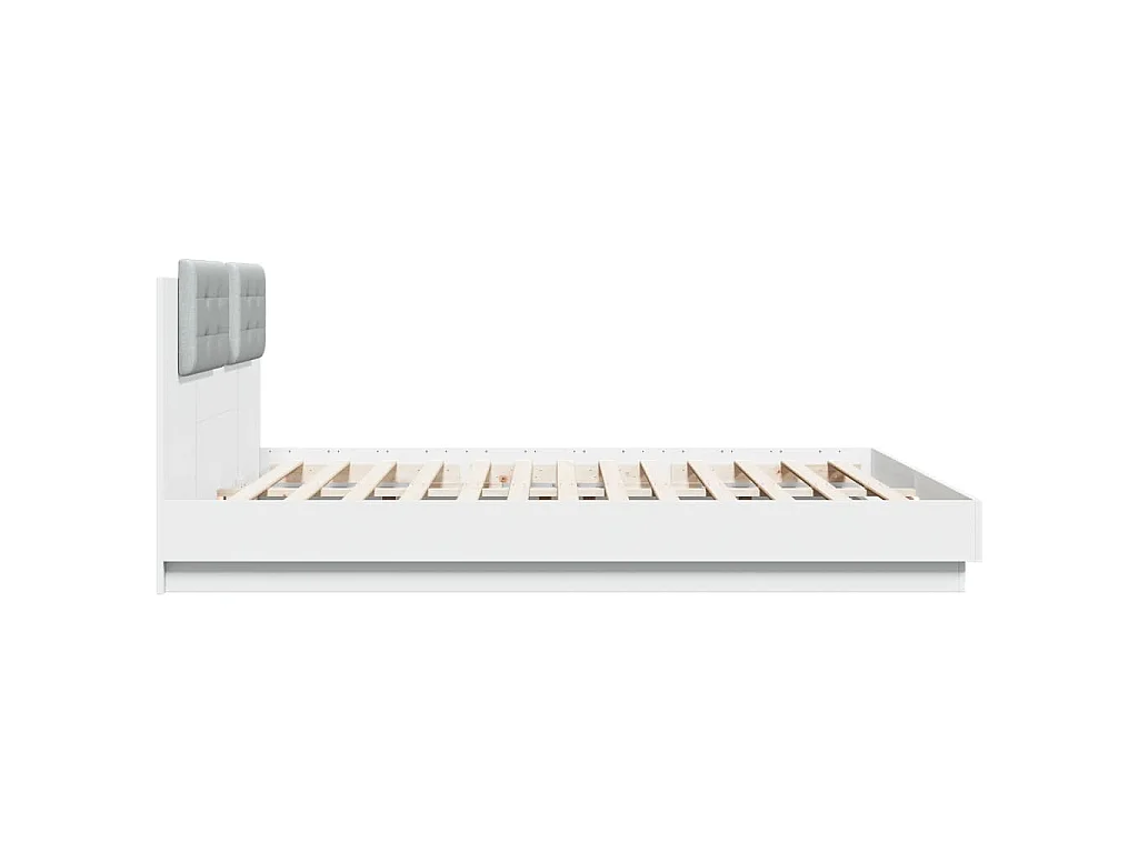 Cadre de lit sans matelas blanc 160x200 cm