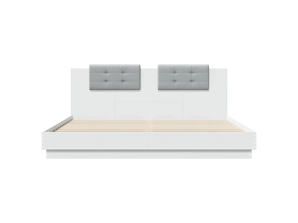 Cadre de lit sans matelas blanc 160x200 cm