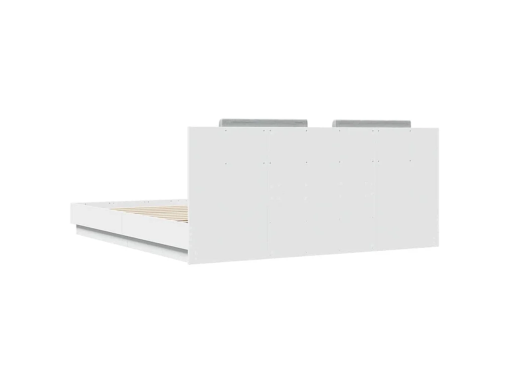 Cadre de lit sans matelas blanc 160x200 cm