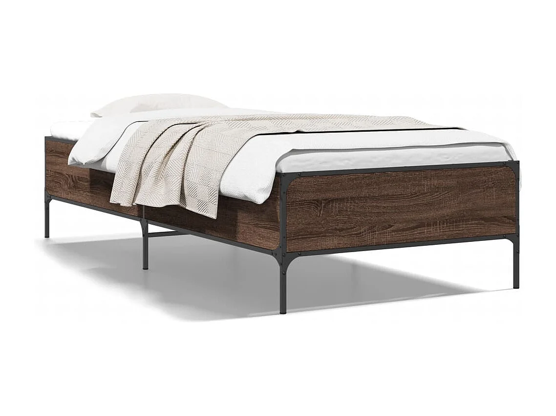 Cadre de lit sans matelas chêne marron 90x200 cm