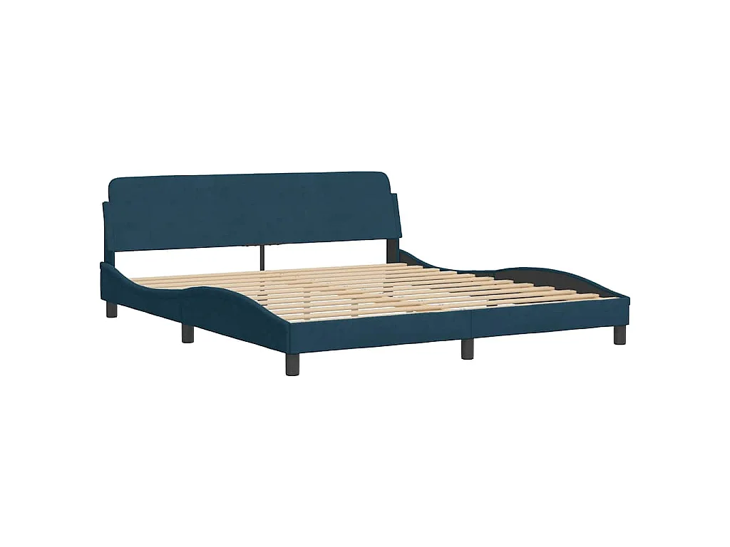 Bedframe zonder matras fluweel blauw 180x200 cm