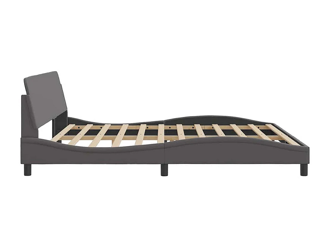 Bedframe "Dover" kunstleer grijs 200x200 cm