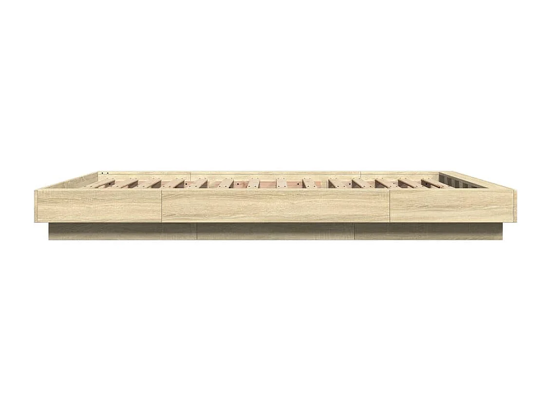 Bettgestell mit LED Sonoma-Eiche 120x190 cm Holzwerkstoff