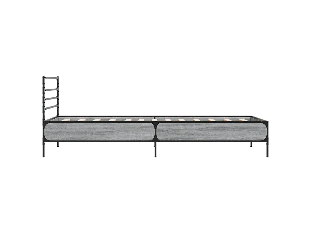 Cadre de lit sans matelas sonoma gris 75x190 cm