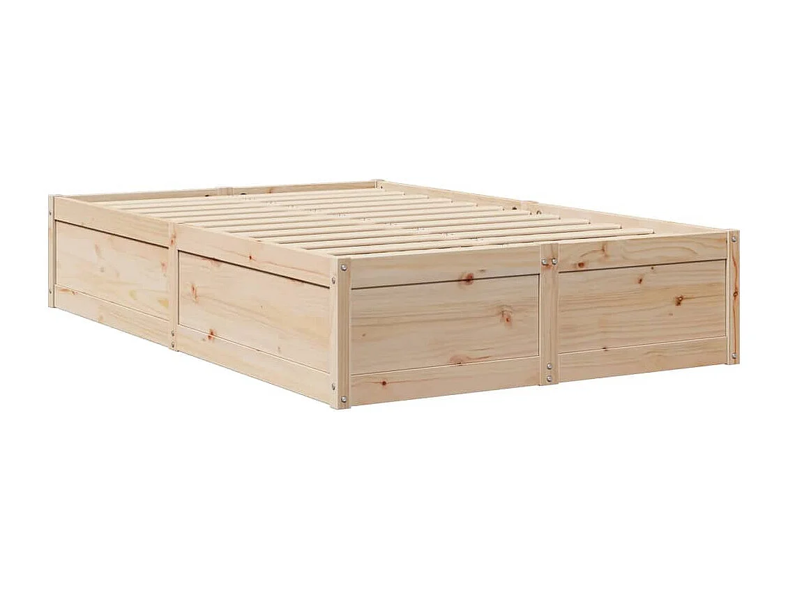 Bedframe zonder matras massief grenenhout 120x190 cm