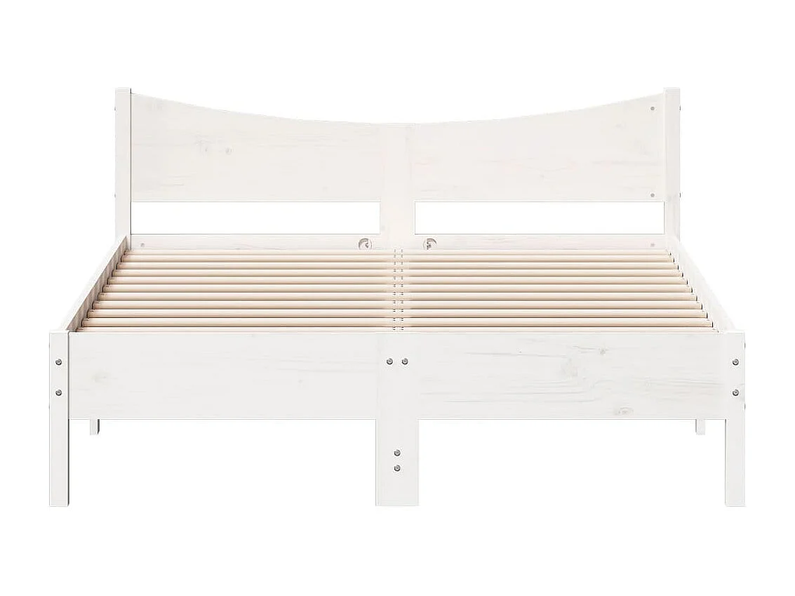 Bedframe zonder matras massief grenenhout wit 120x190 cm