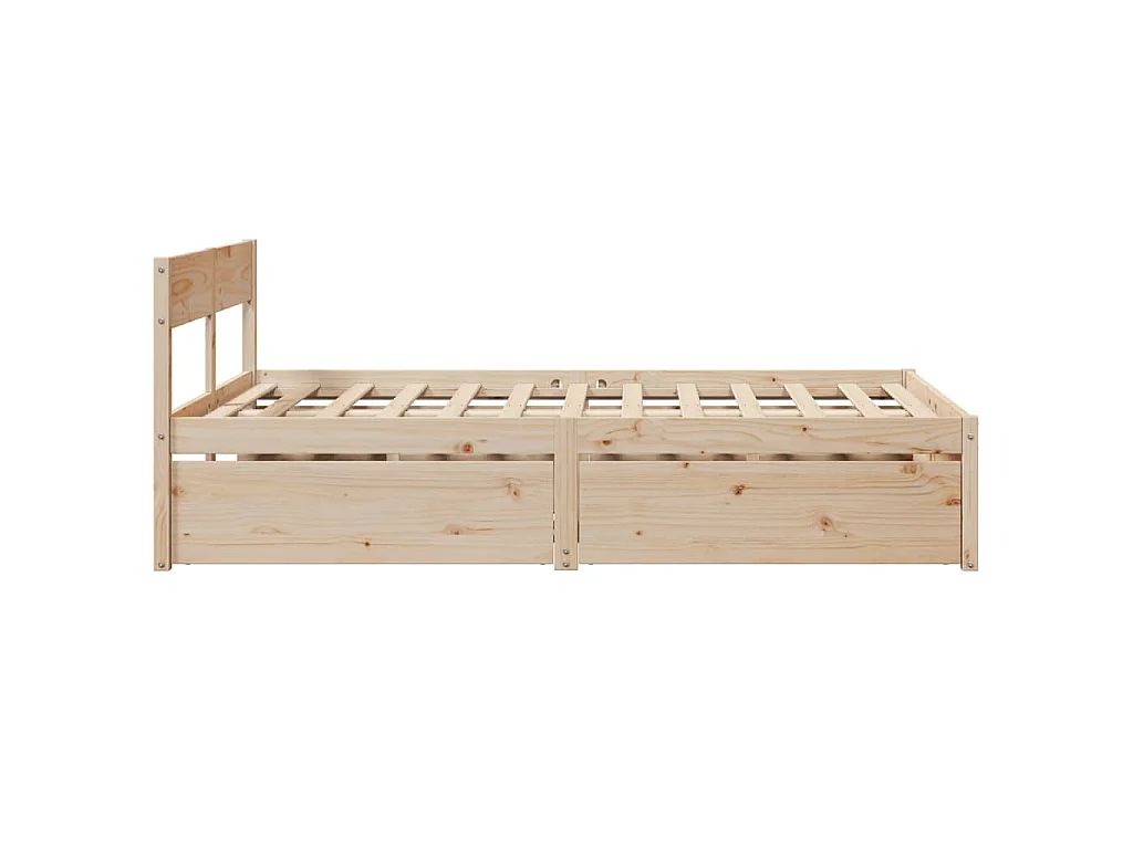 Bedframe zonder matras massief grenenhout 120x190 cm