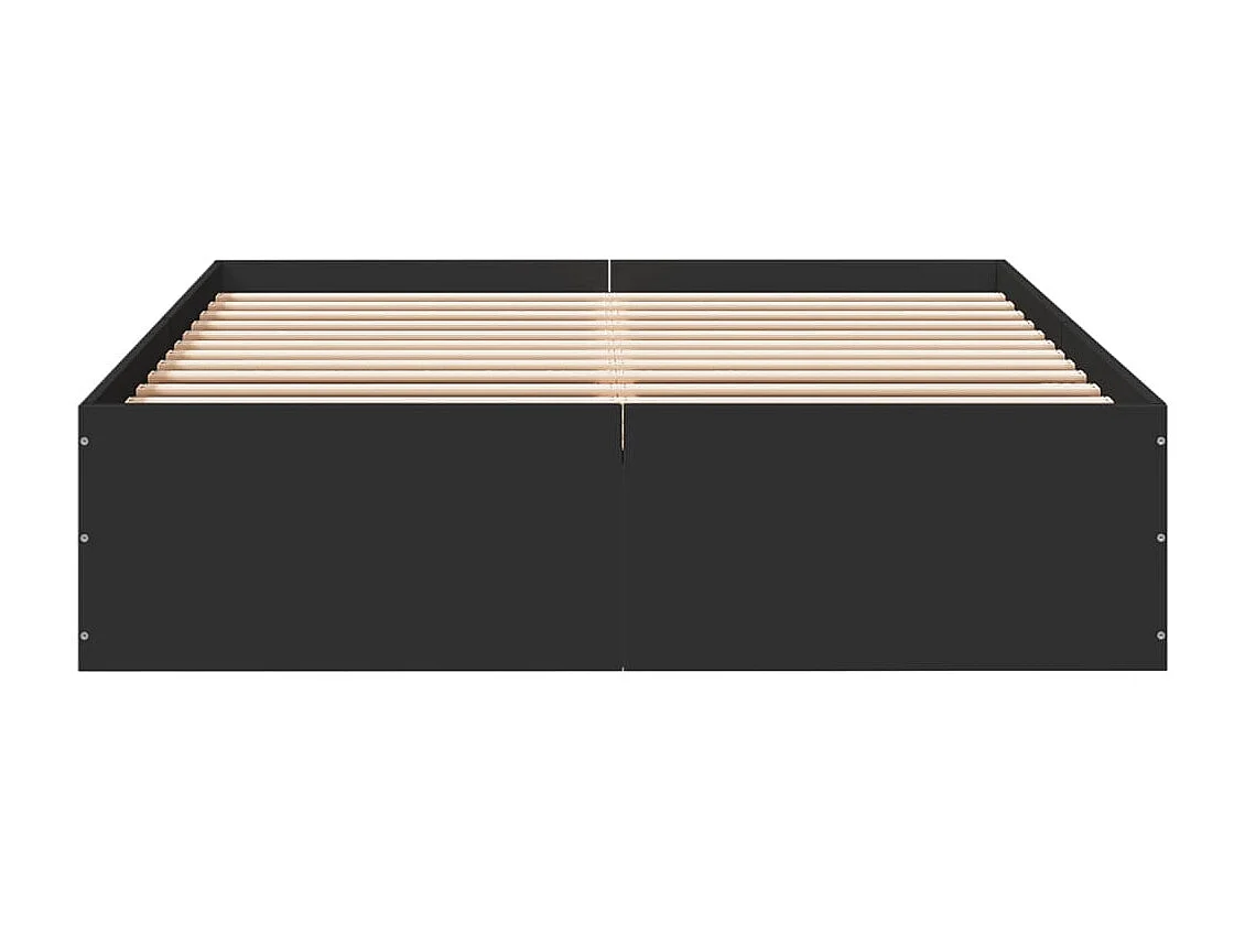 Cadre de lit sans matelas noir 140x190 cm