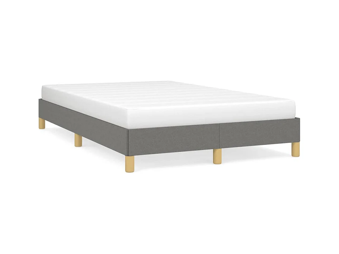 Cadre de lit sans matelas gris foncé 120x190 cm tissu