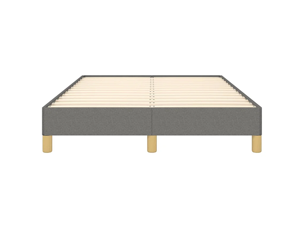 Cadre de lit sans matelas gris foncé 120x190 cm tissu