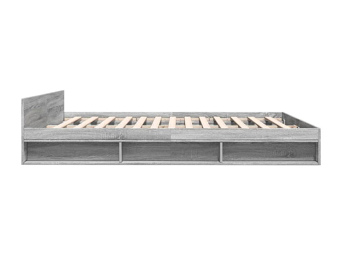 Bettgestell mit Schubladen Grau Sonoma 180x200cm Holzwerkstoff