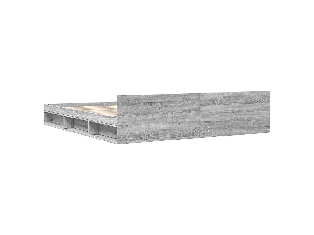 Bedframe met lades bewerkt hout grijs sonoma eiken 180x200 cm