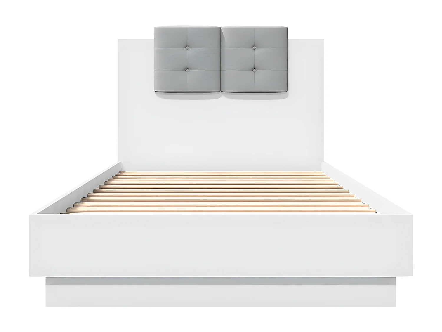 Cadre de lit avec LED sans matelas blanc 100x200 cm